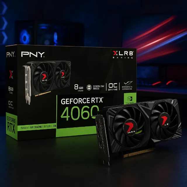 Placa de Vídeo PNY GeForce RTX 4060 XLR8 Gaming - [Nova e Lacrada]