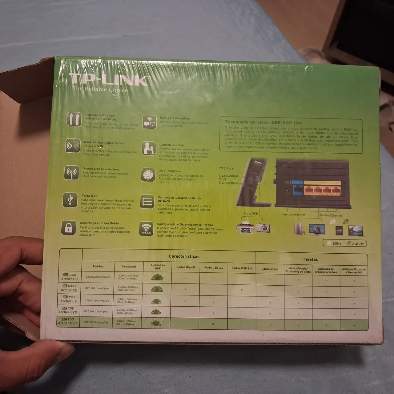 Roteador Wireless Dual Band Ac 750 Tp-link<br><br>Archer C20i - Foto 3