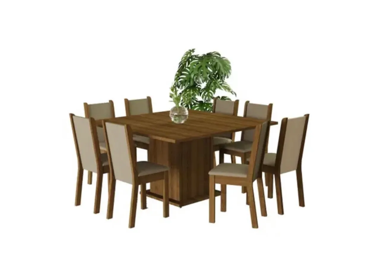 Mesa de Jantar de Madeira para 6 Pessoas