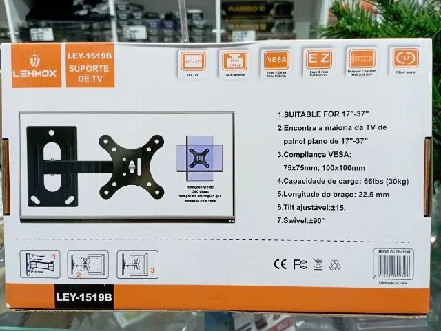 Suporte Retrátil para Tv Monitor 17 a 37 polegadas - Foto 4