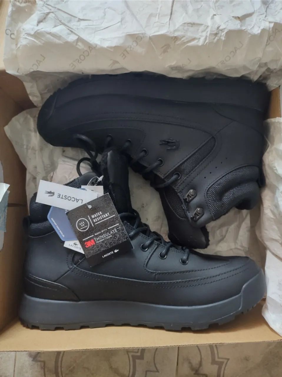 Bota Masculina Lacoste Urban Breaker Preto (tamanho 40