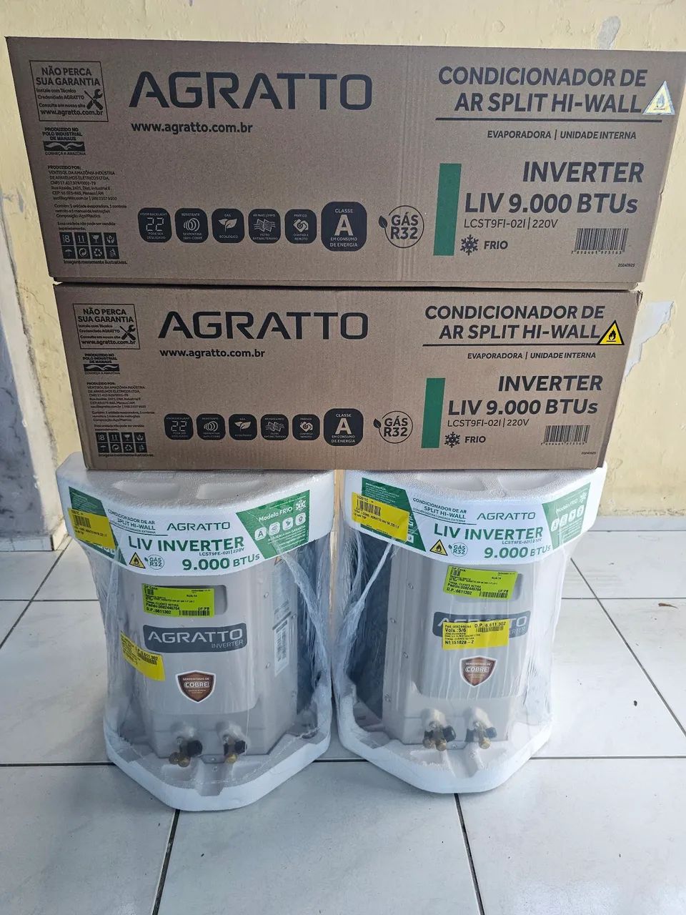 Ar Condicionado inverter 9 mil btus Agratto 