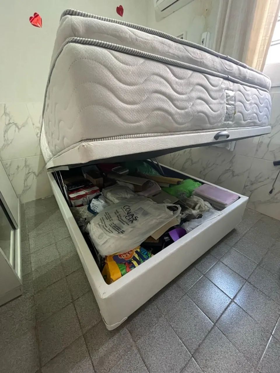 Para vender rápido: BASE CAMA CASAL BAÚ ORTOBOM - Foto 4