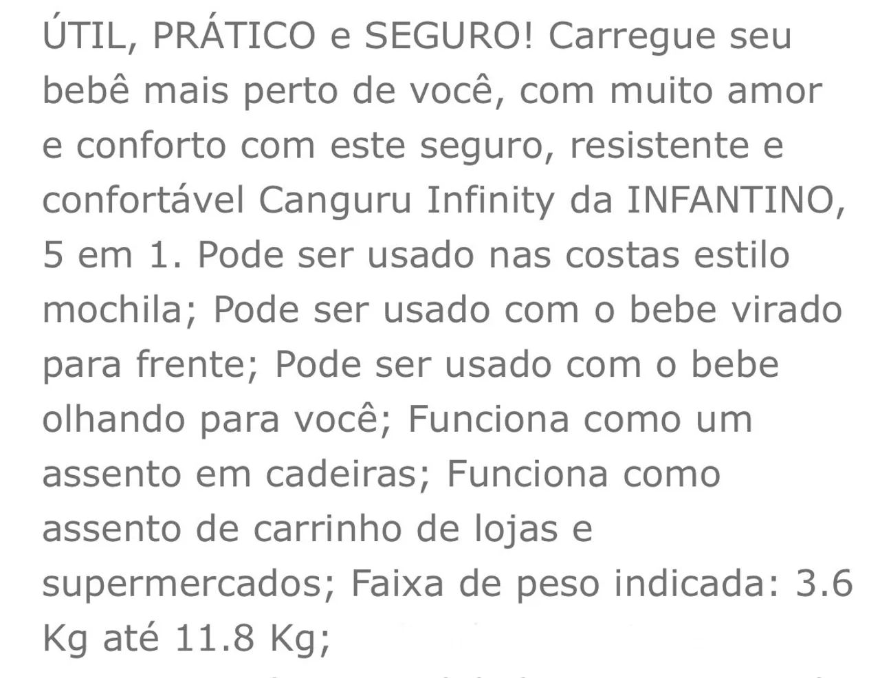 Canguru infantil - seminovo  - Foto 4