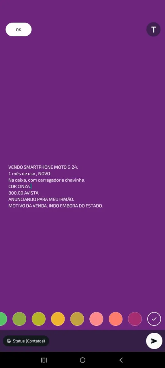 Smartphone moto G24 128gb novo, 1 mês de uso.