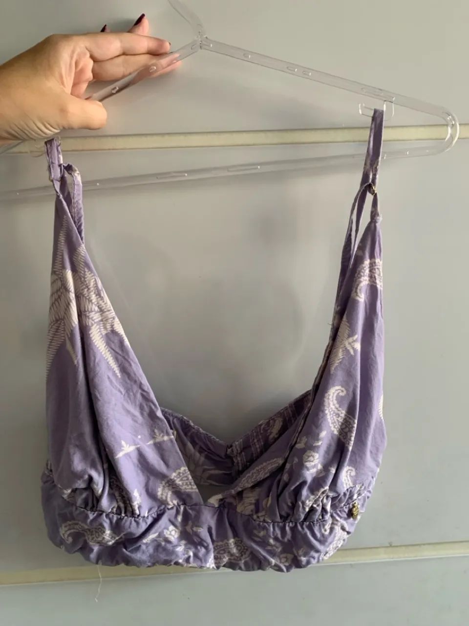 Top Cropped Bordado - Lilás