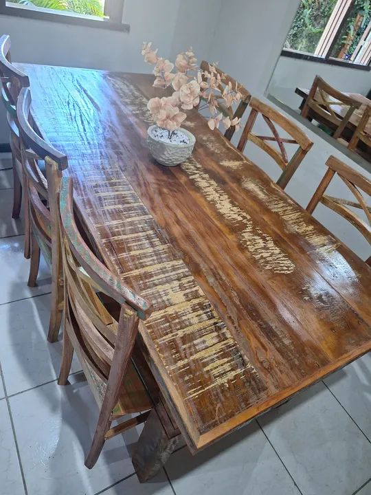 Mesa jantar Madeira de demolição  - Foto 3