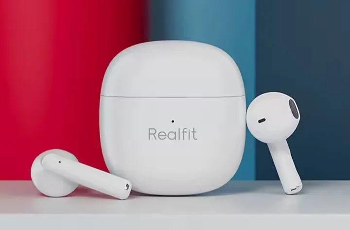 Fone Realfit F1 cores, preto, branco Bluetooth 5.3 sem fio - Foto 5