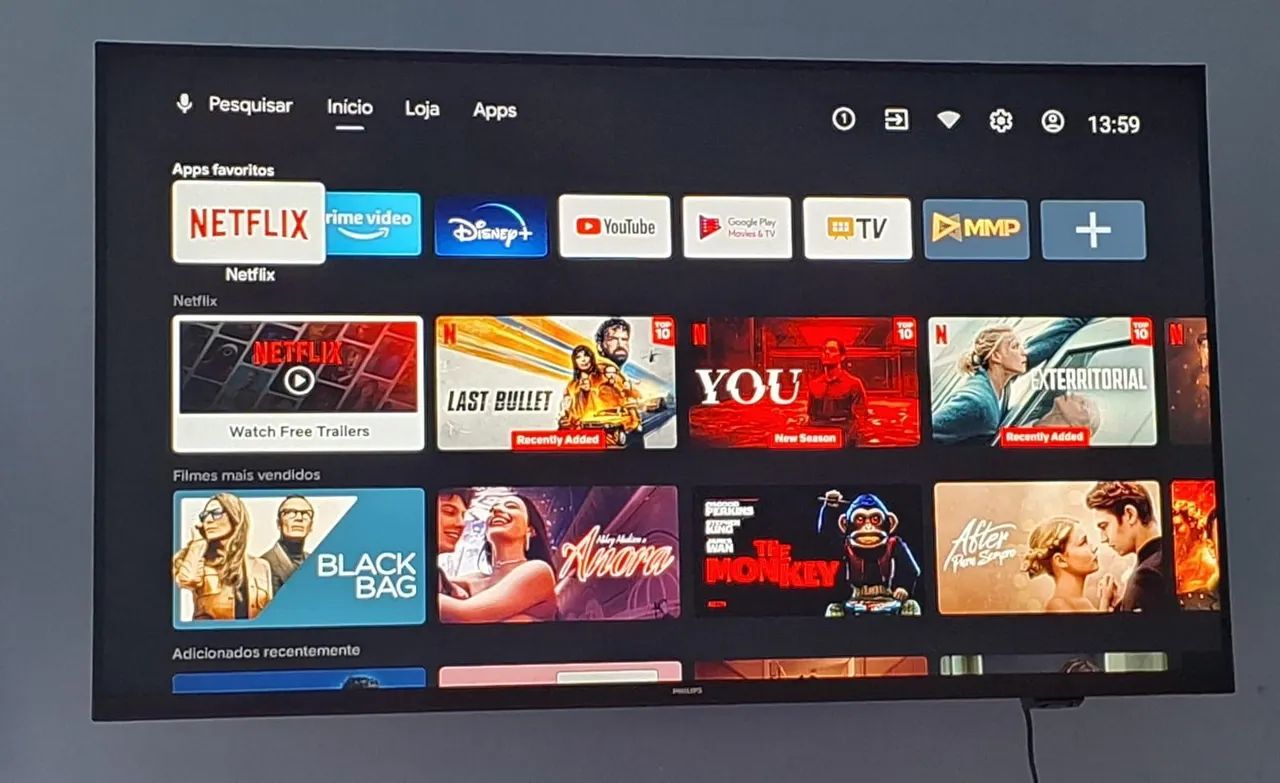 Smart TV Philips 43 polegadas com Netflix, Youtube e muito mais!
