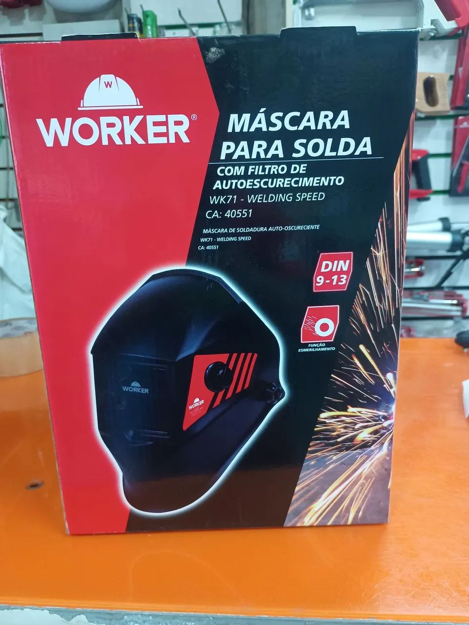 Máscara de Solda com Filtro de Autoescurecimento Worker