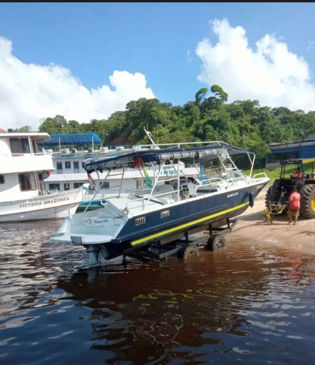 Lancha de alumínio naval 11 x 3 metros , diesel. - Foto 3