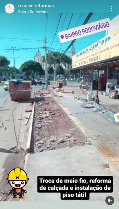 Instalação de piso tátil e reforma de calçada  - Foto 2