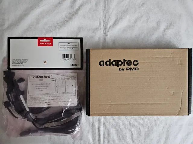 Placa Controladora Adaptec ASR-6805 512mb Raid PCI Express Cabos Mini SAS para 8x SATA