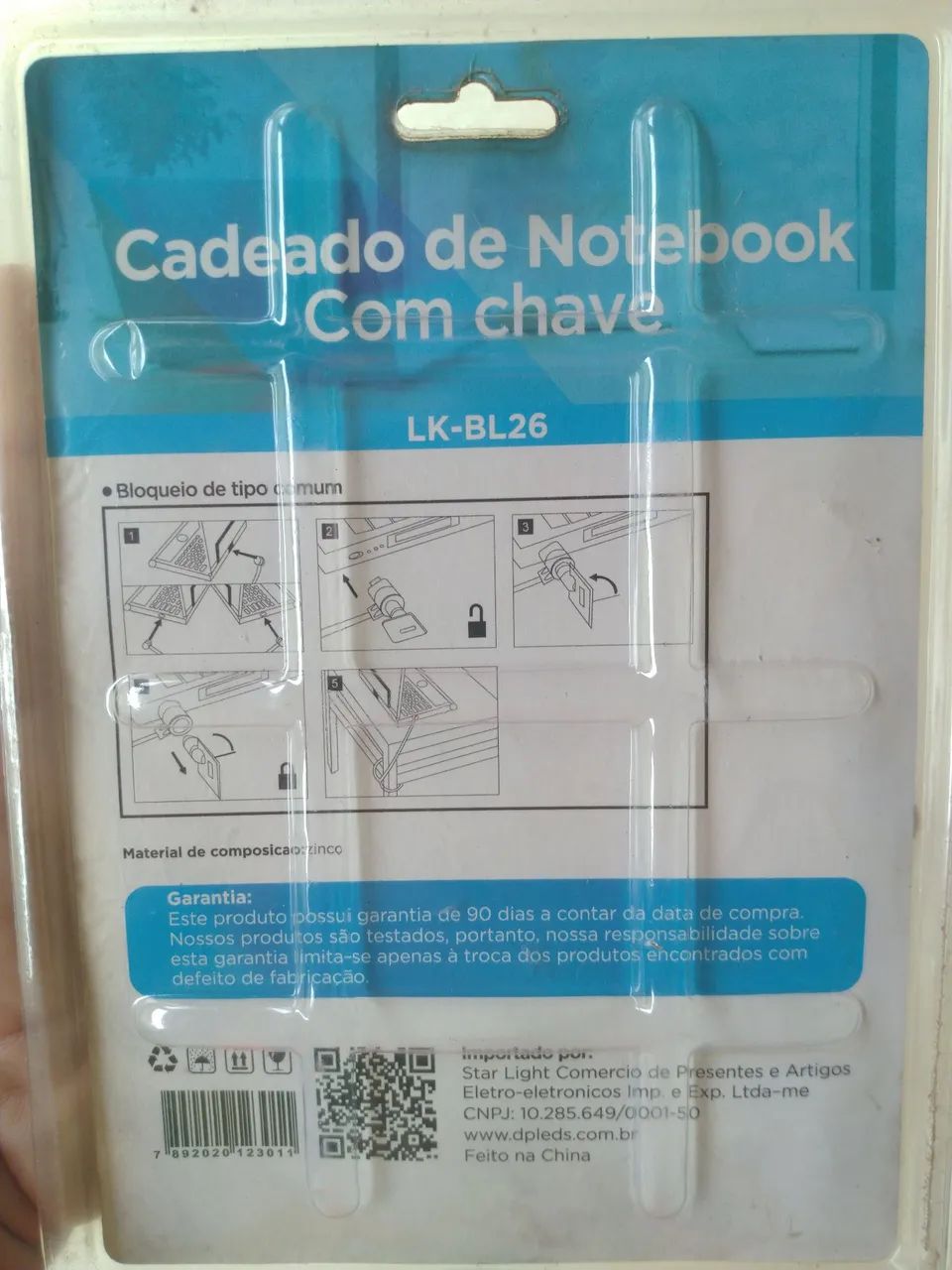 Cadeado de Notebook com Chave - LK-BL26  - Foto 2