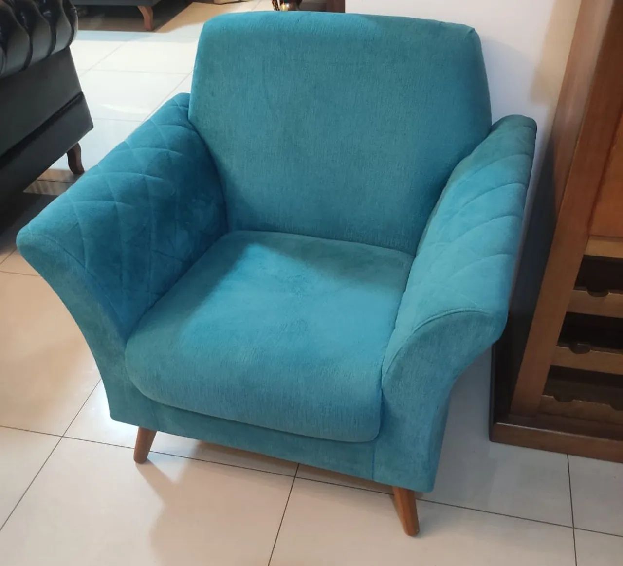 Poltrona Azul Turquesa - Foto 2