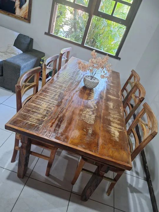 Mesa jantar Madeira de demolição  - Foto 4