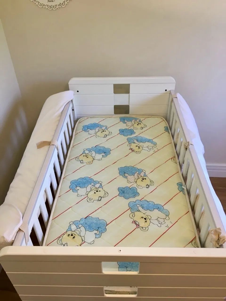 Berço / Caminha de bebê branco impecável - Foto 6