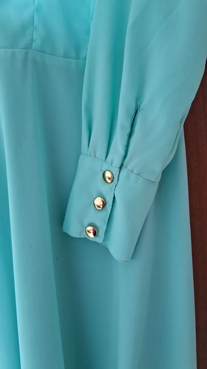 Vestido Azul Tiffany Elegante - Foto 4
