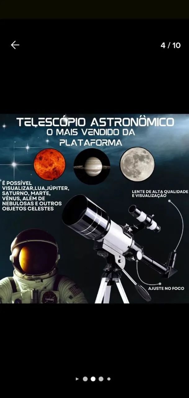 Telescópio semi novo 