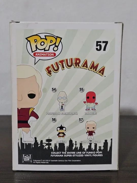  Funko Pop Zapp Brannigam 57 Caixa com Detalhes - Futurama - Foto 4