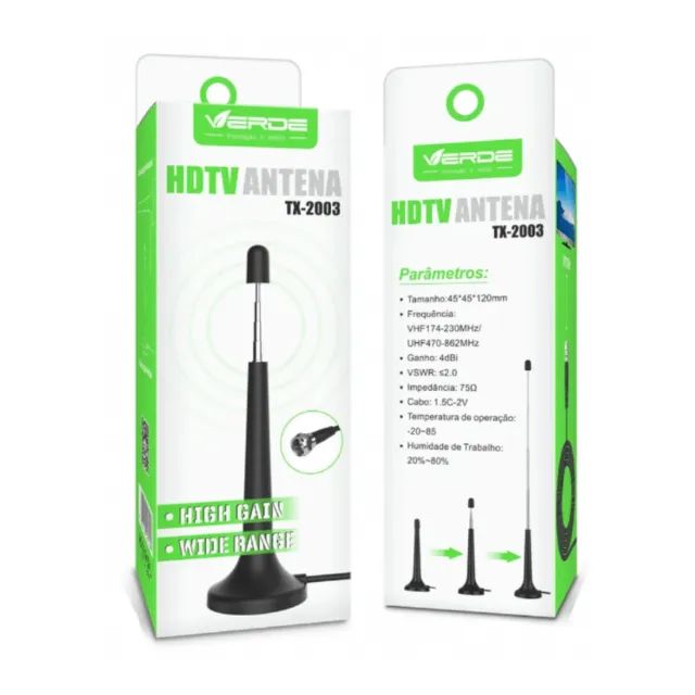 Antena HD de TV Digital 3 Metros - Verde  cod: 4243 - Foto 5