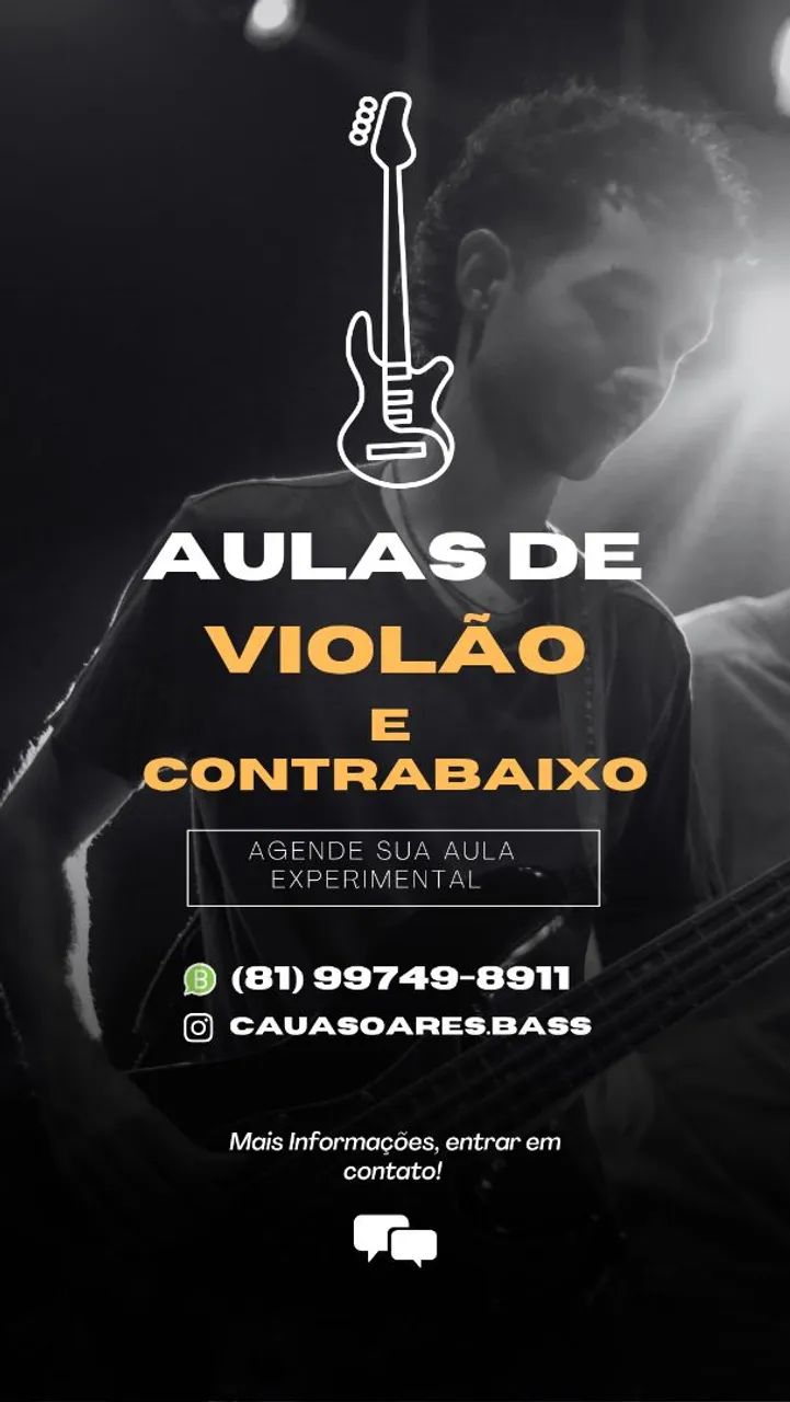 Aulas Particulares de Violão e Contrabaixo 