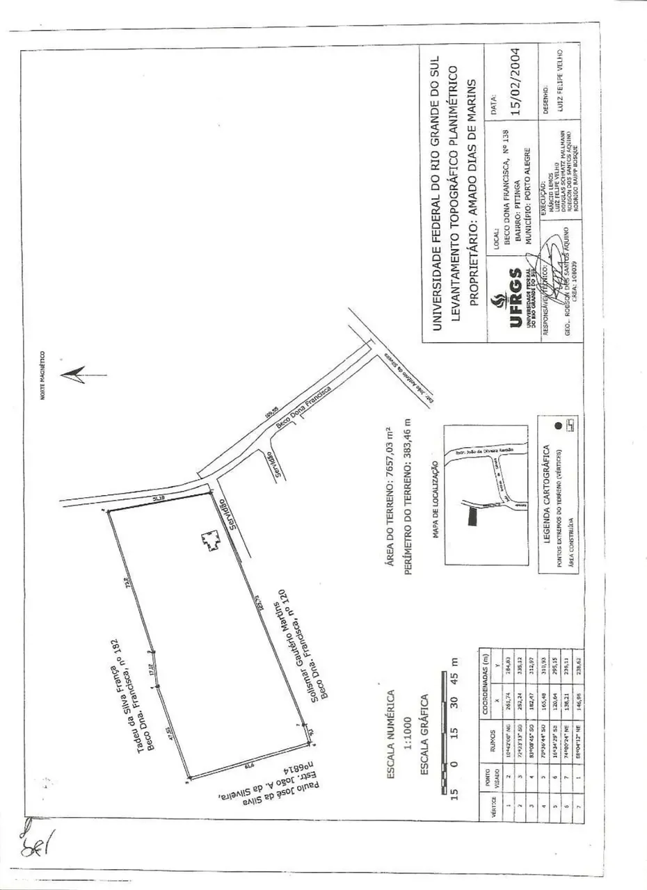 Terreno residencial com 7.657,03 m² no Bairro pitinga- Porto Alegre