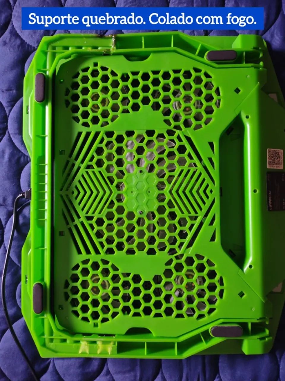 Cooler Gamer Multilaser Ac292 P/ Notebook Warrior 5 Fans Led - Foto 5