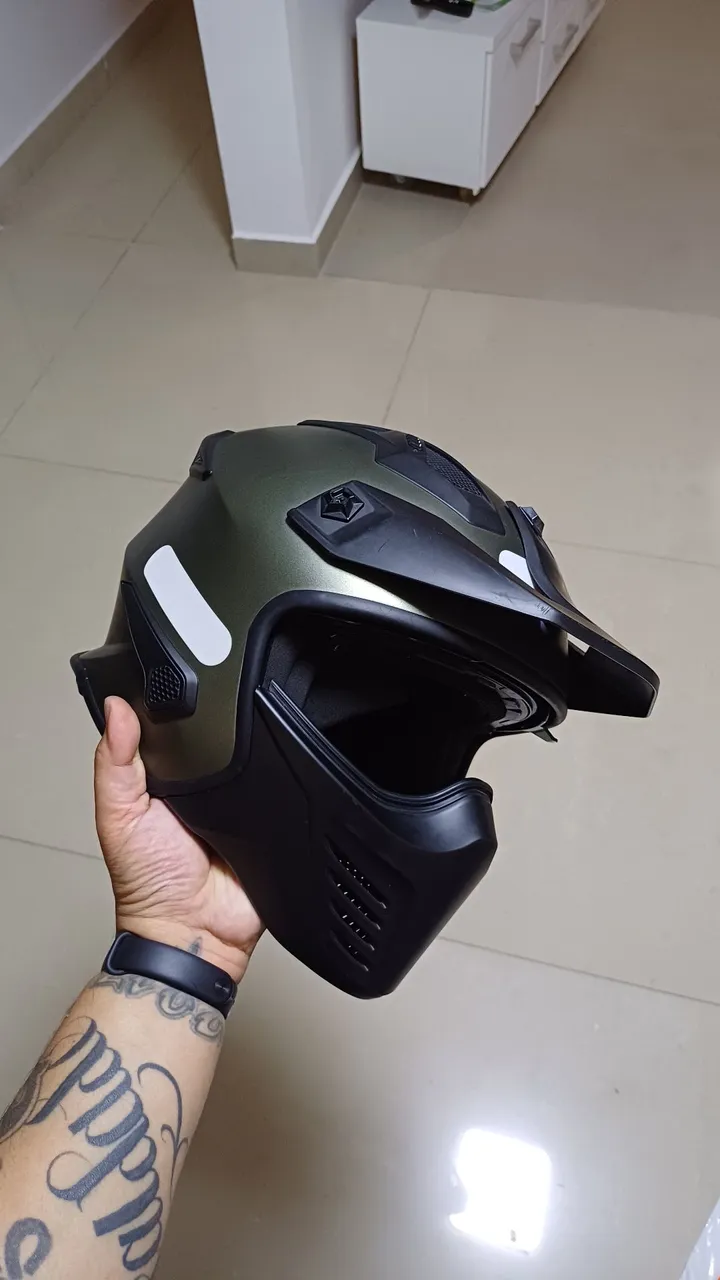 Capacete Norisk Darth 1 Verde Escuro