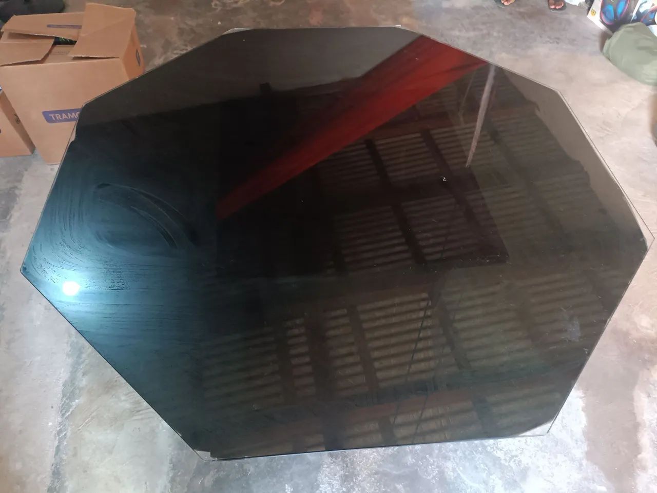 Mesa de vidro grande 