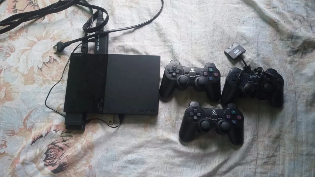 Console PS2 Completo com 3 Controles - Foto 2