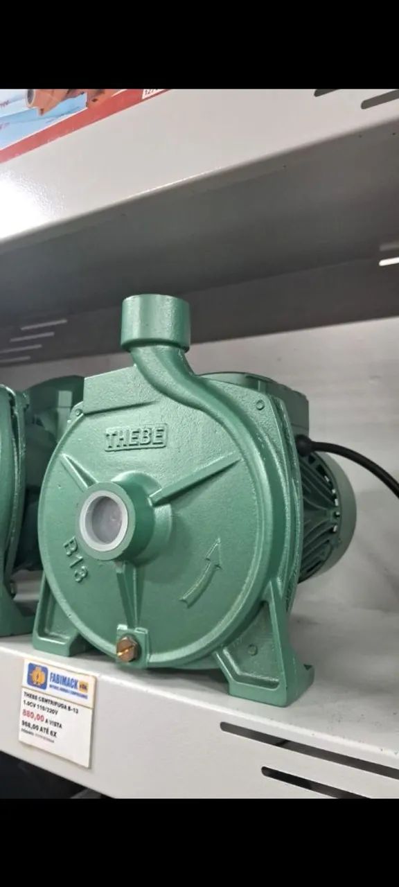 BOMBA CENTRÍFUGA 1CV VAZÃO MÁXIMA 8,2 127/220V B-13 THEBE - Foto 2