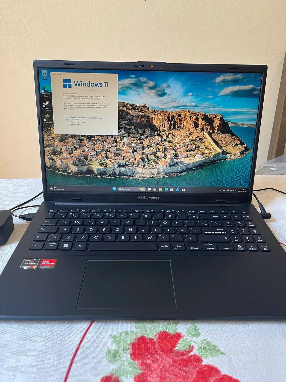Notebook ASUS Vivobook Go 15 Ryzen 3 7320U SSD 128GB Windows 11 - 4 meses de uso - Foto 2