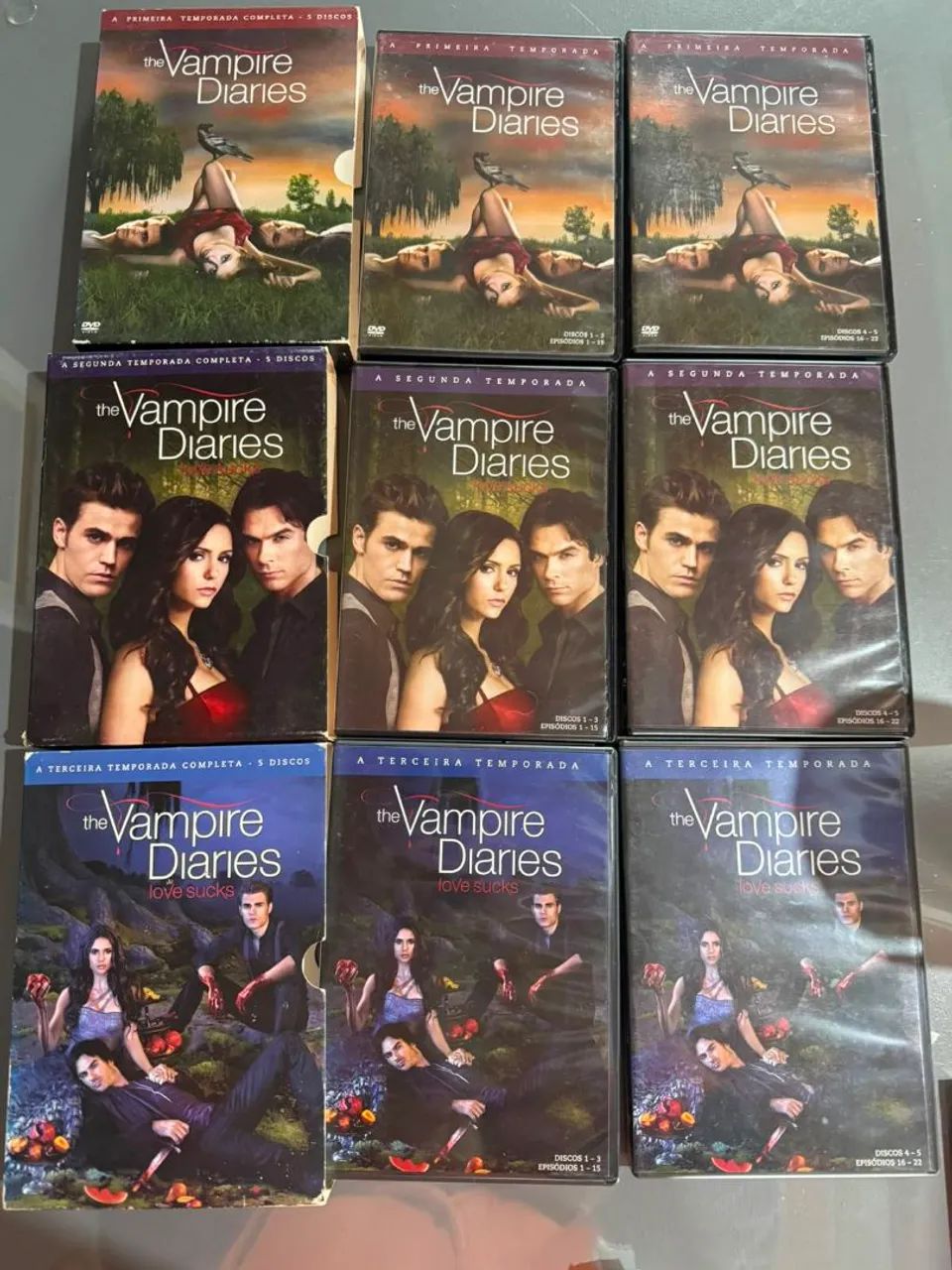 Kit Diários do Vampiro - DVDs 1ª a 3ª Temp. Completa + 2 Livros - Foto 3