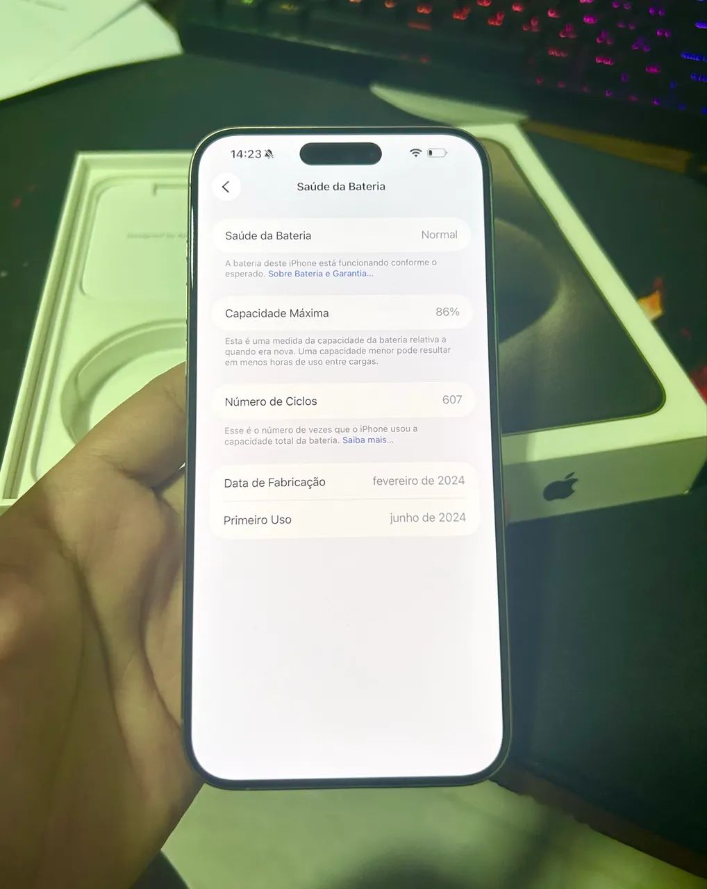 iphone 15 pro max 256 novo - Foto 2