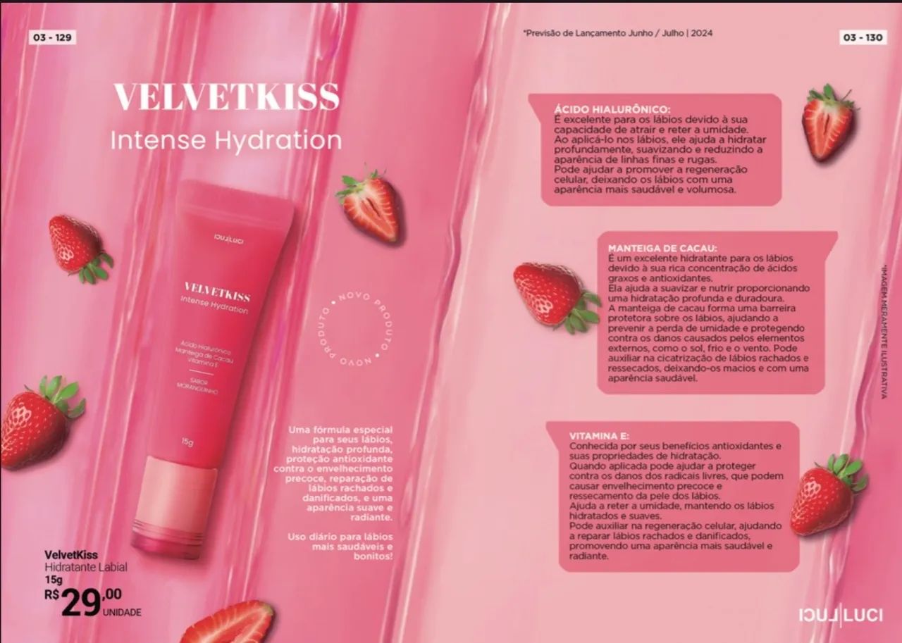 Protetor labial sabor morango 