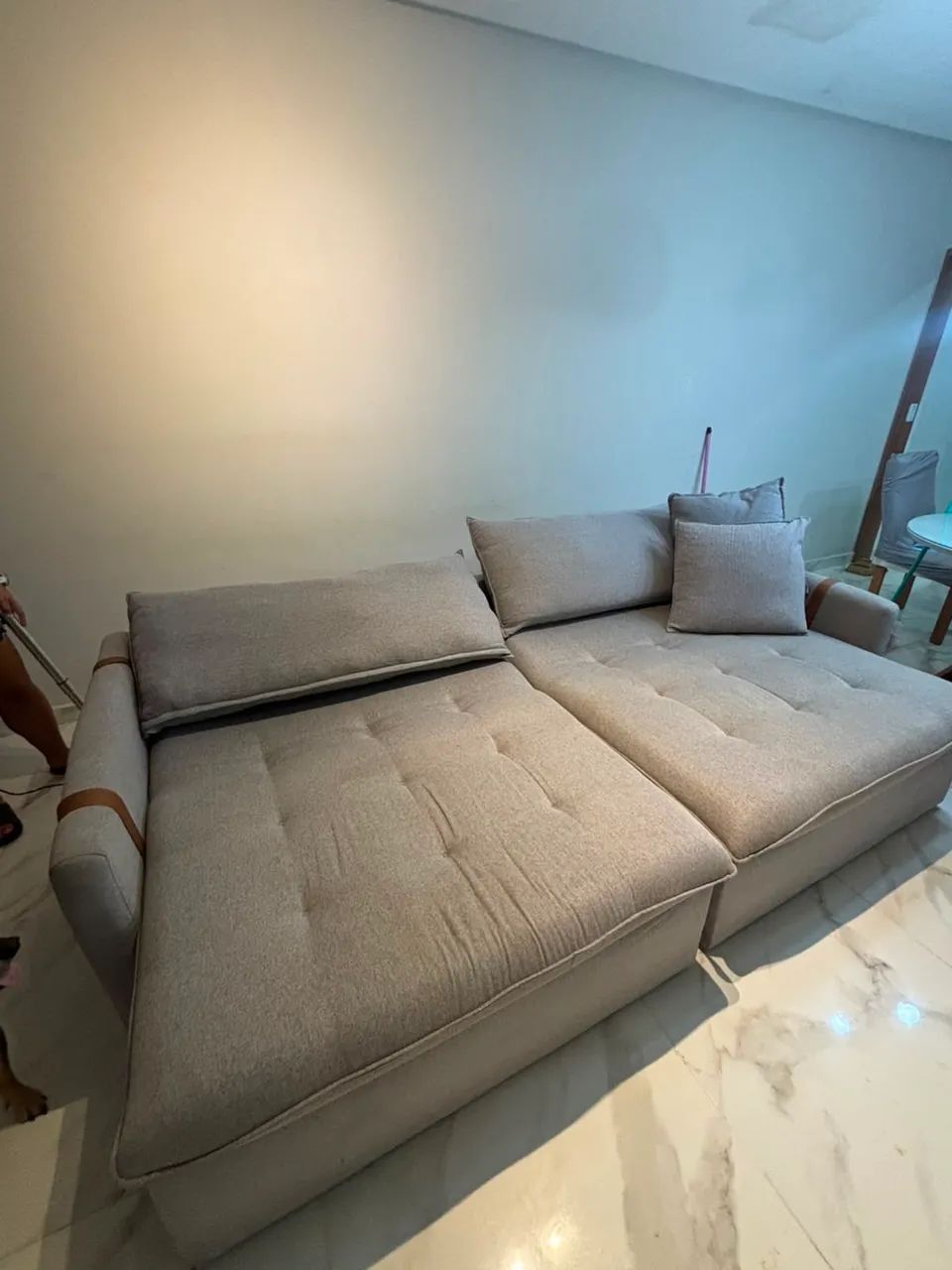 Sofá cama 2,60(5 lugares) de linho  - Foto 2