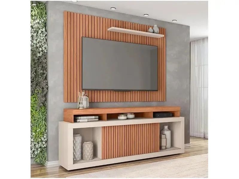 Rack para TV até 70" com Painel 2 Portas Caemmun Aegon