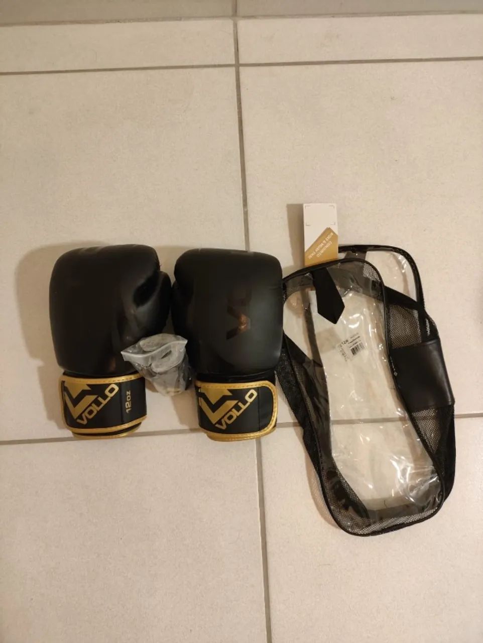 Kit luva Boxe/Muay thai Vollo 12oz - Foto 4