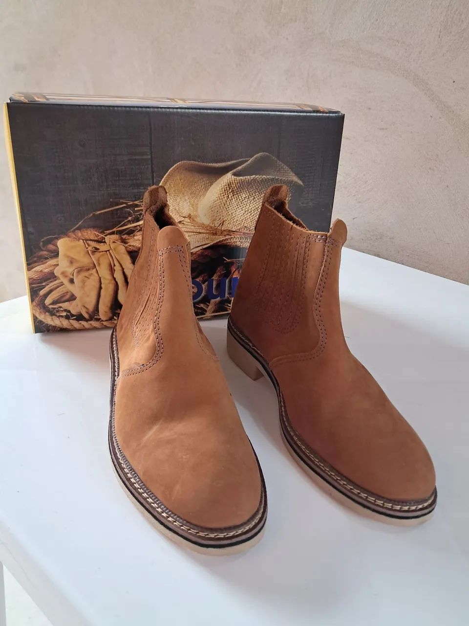 Botas de couro legítimo, costurada  - Foto 4