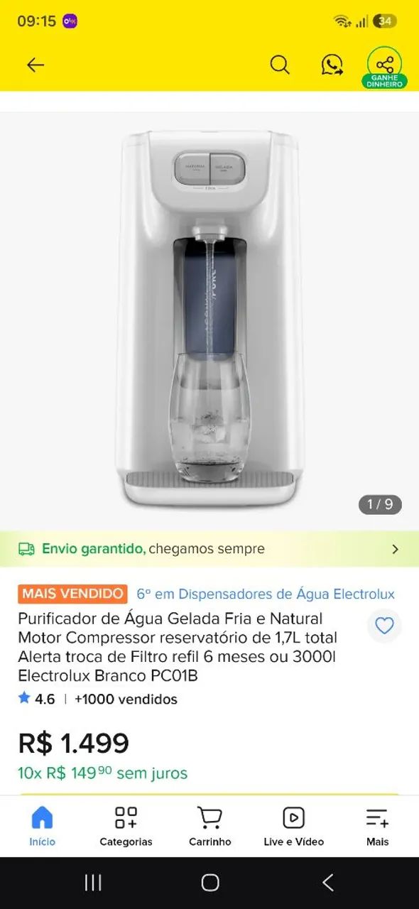 Purificador de água Eletrolux - Foto 2