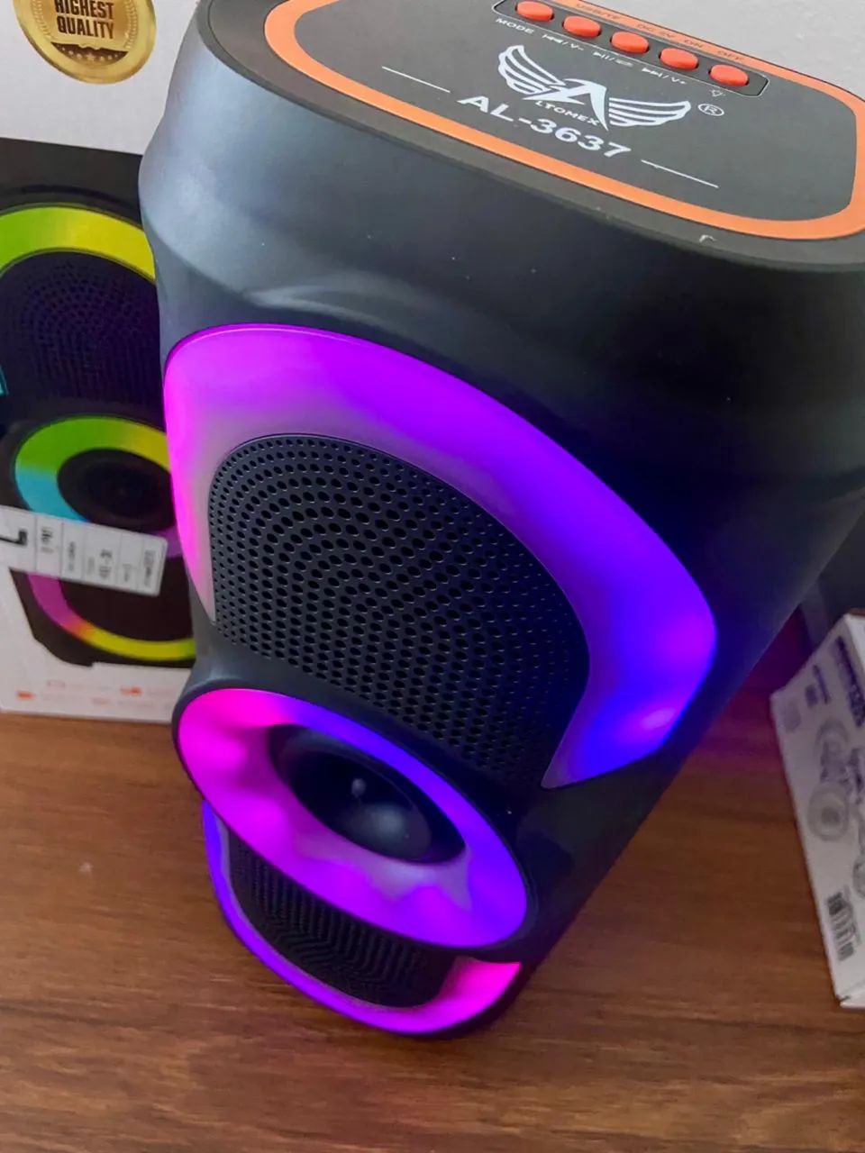 CAIXA DE SOM BLUETOOTH COM LED - Foto 4