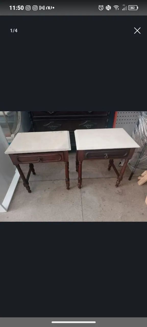 Conjunto colonial, cômoda + duas mesa de cabeceira  - Foto 5