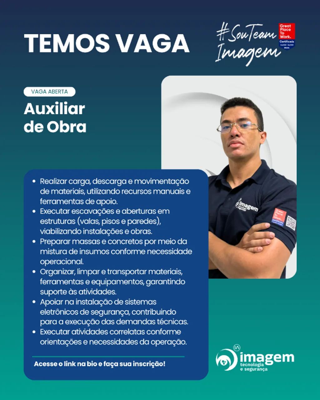 Auxiliar de Obra CLT 