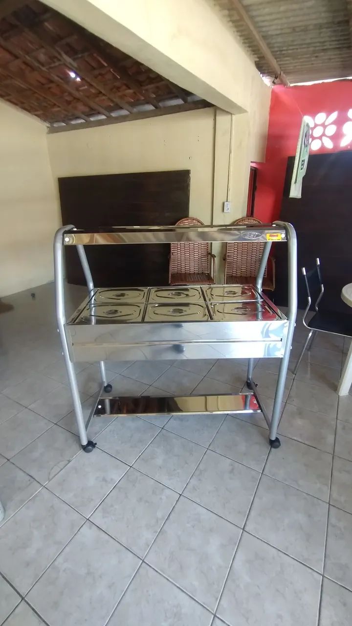 BUFFET SELF SERVICE INOX 06 CUBAS TÉRMICO IBET  - Foto 3