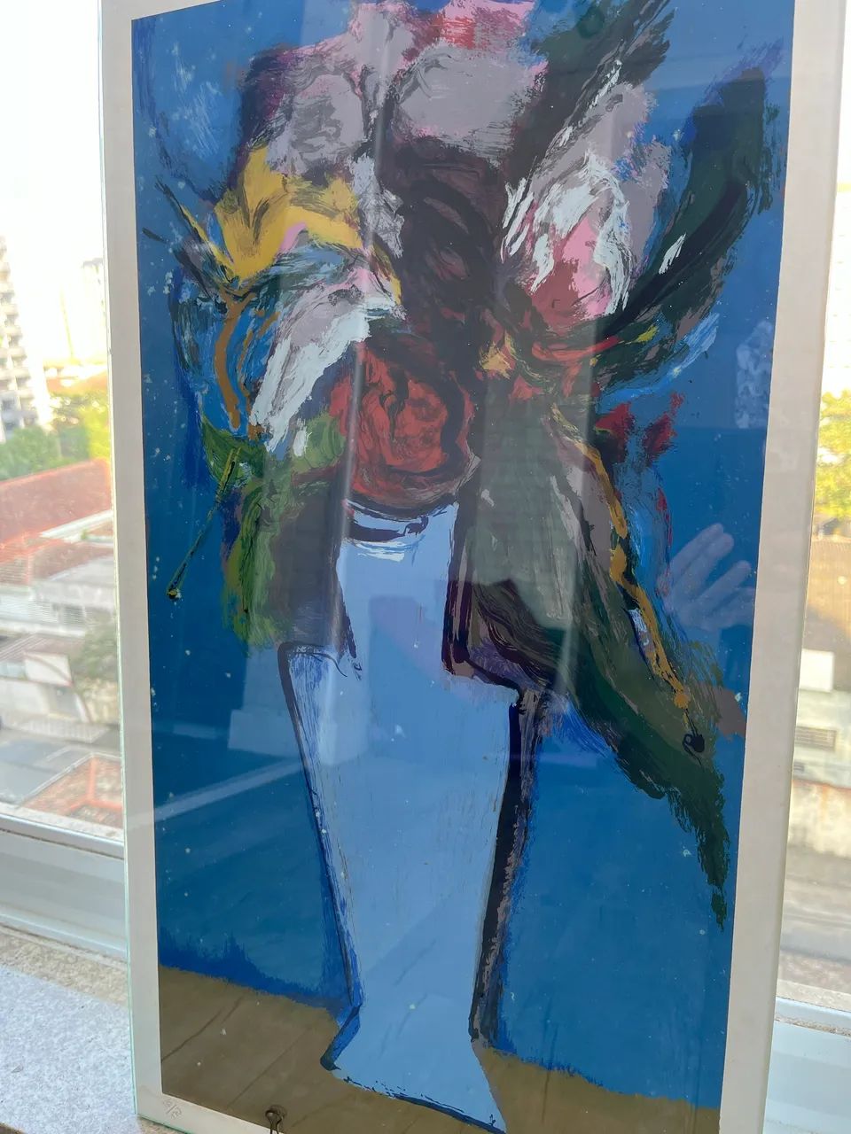 Quadro vidro pintura no papel assinado  - Foto 2