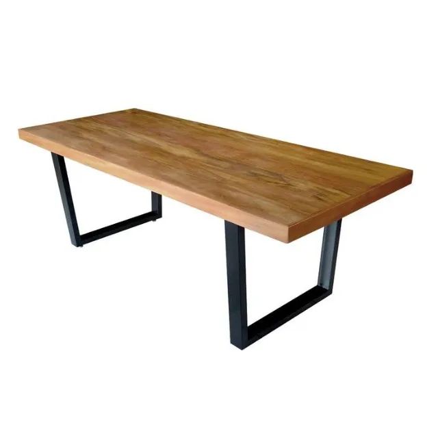 Mesa Industrial 160x80 Reforçada | Madeira Natural e Aço - Foto 3