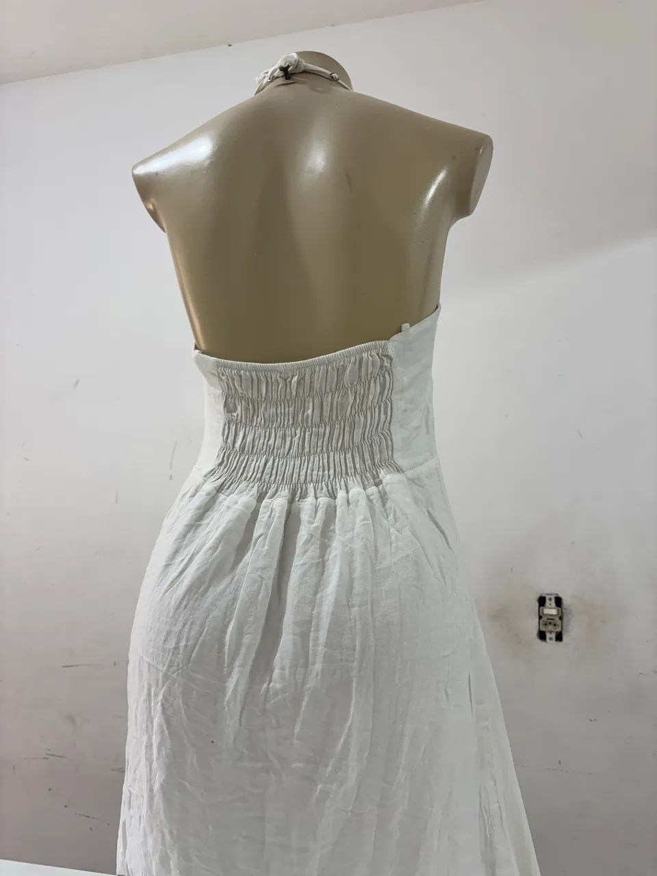 Vestido Branco Longo Amarração - Foto 3
