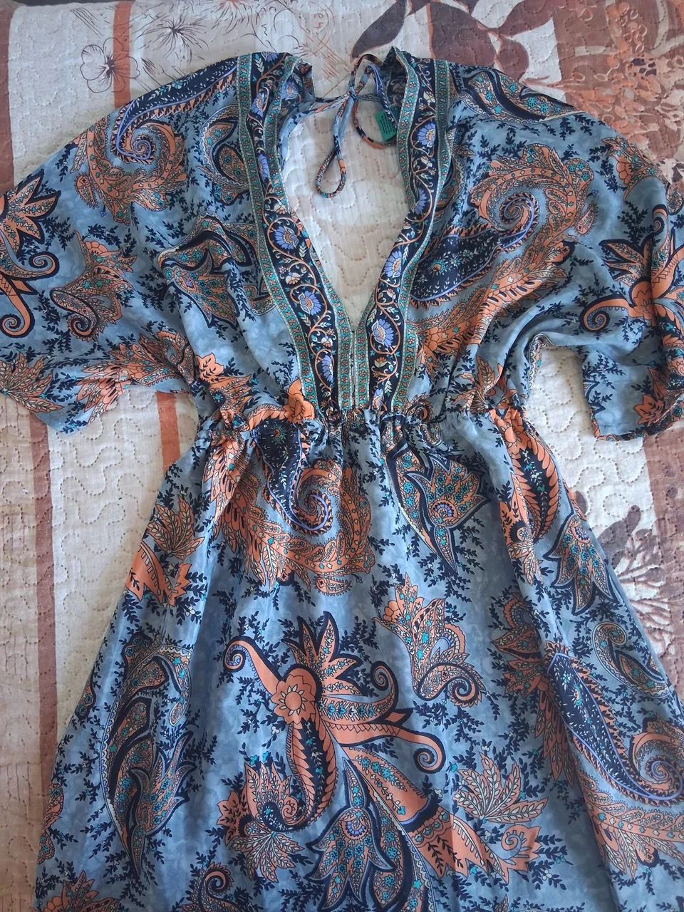 Vestido de Seda Colorido - Foto 3