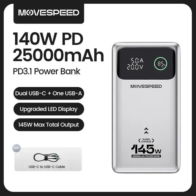 Powerbank Movespeed m25 pro 25000 mah 145w notebook Starklink